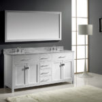 White Framed Bathroom Mirror