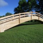 arched garden bridge