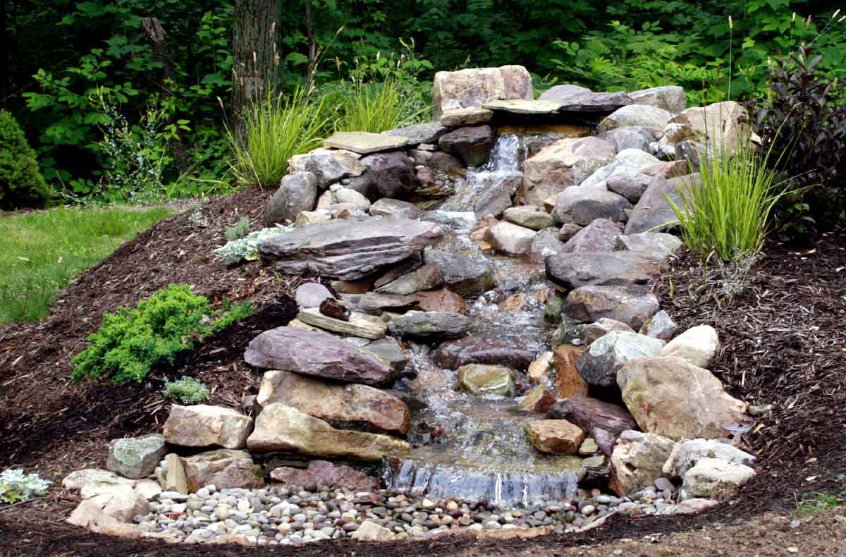 how to build a garden waterfall
