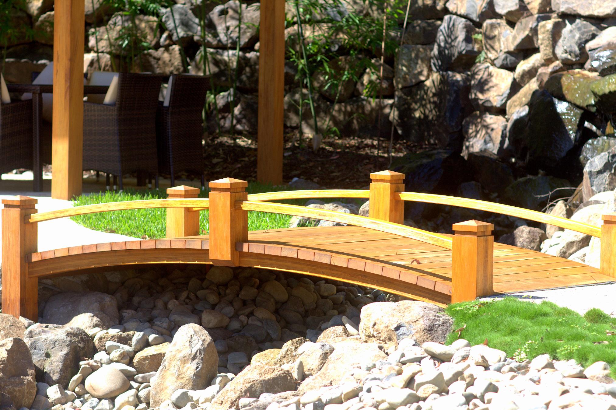 outdoor garden bridge