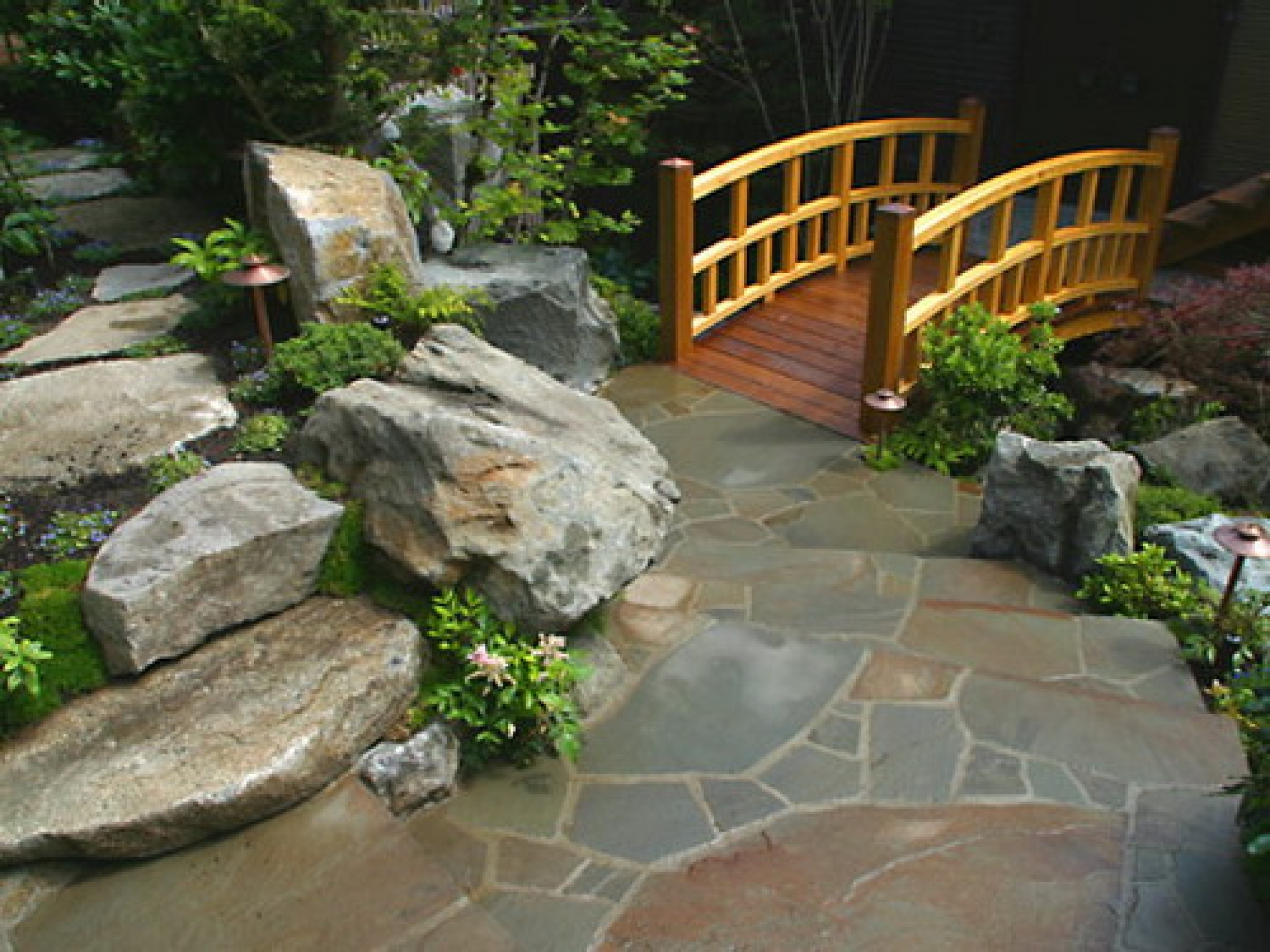small garden bridge