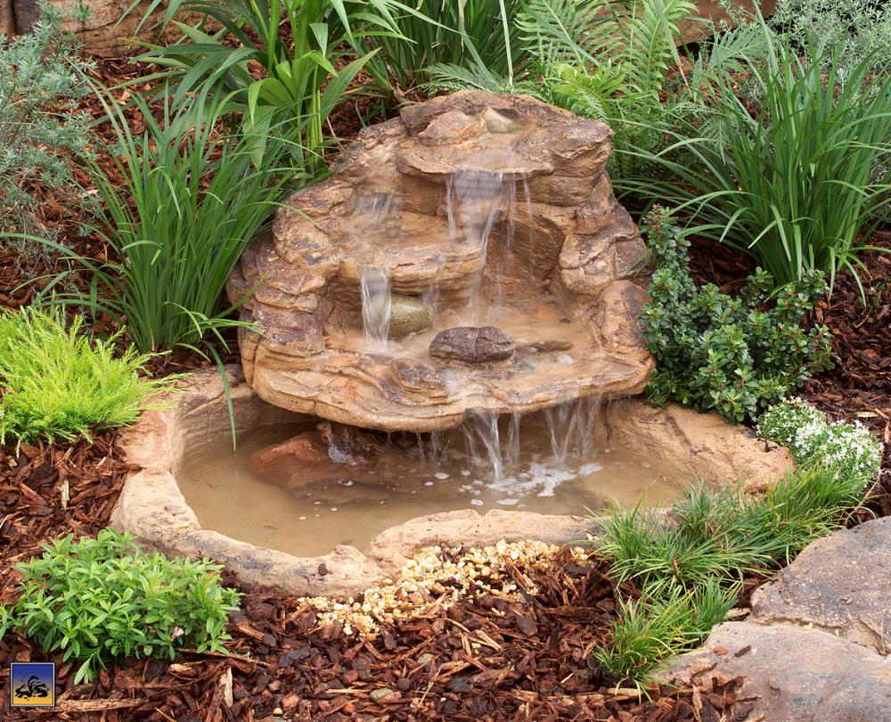 small garden waterfall