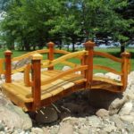 wooden garden bridge